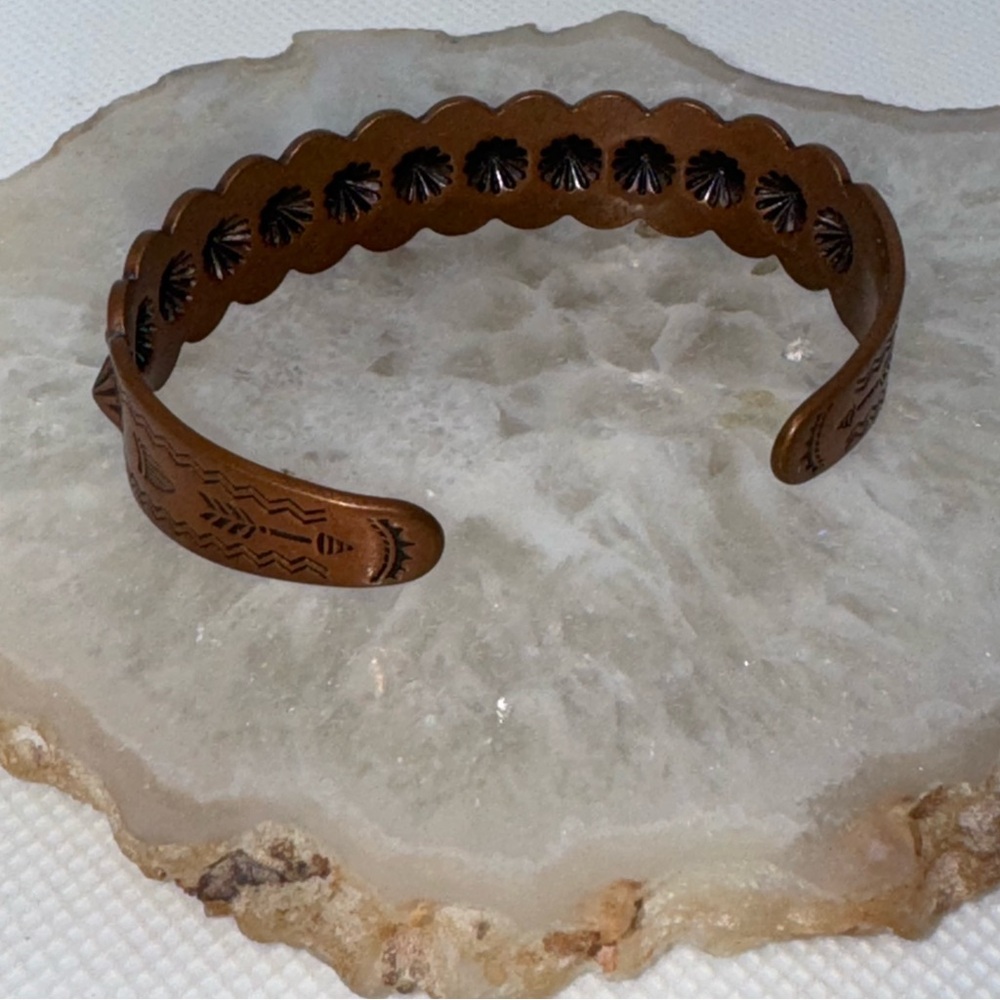 Solid Copper Native American Water Arrow Feather … - image 4